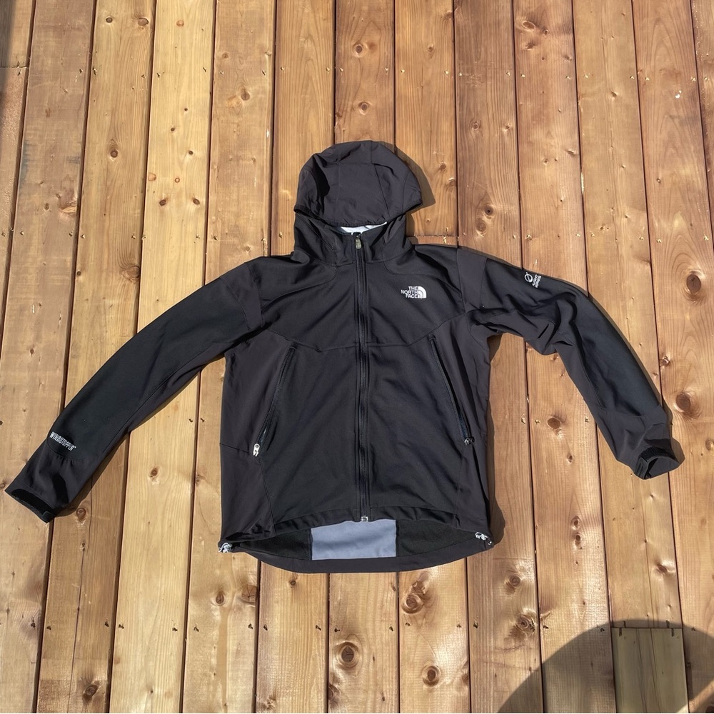 The North Face Black Zip Up Summit Series Windstopper Jacket - Large